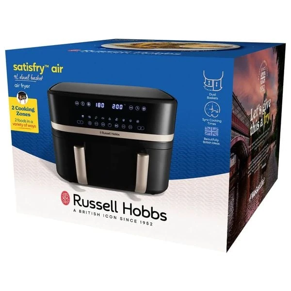  Russell Hobbs 9L Dual Basket 27680– Air Fryer – Black 