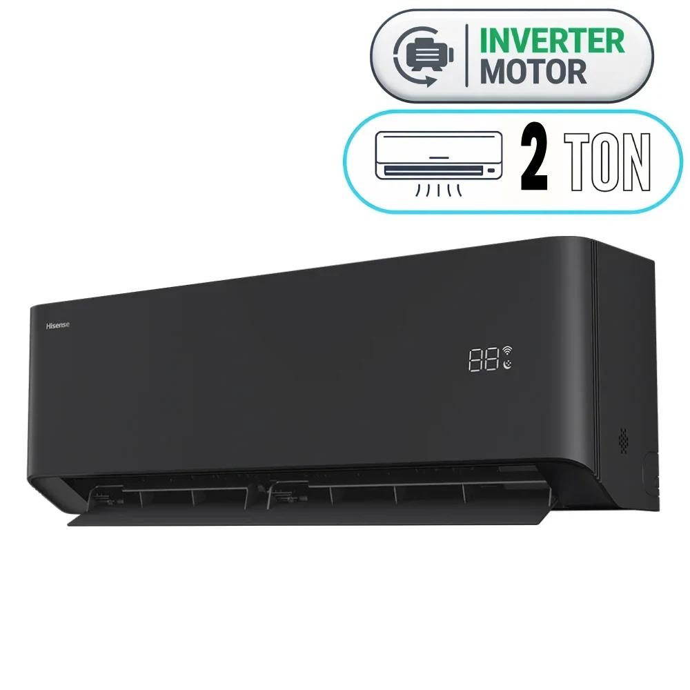 Hisense QAS-24UFHBB Air Conditioner - Split - 2 Ton - Inverter - Black
