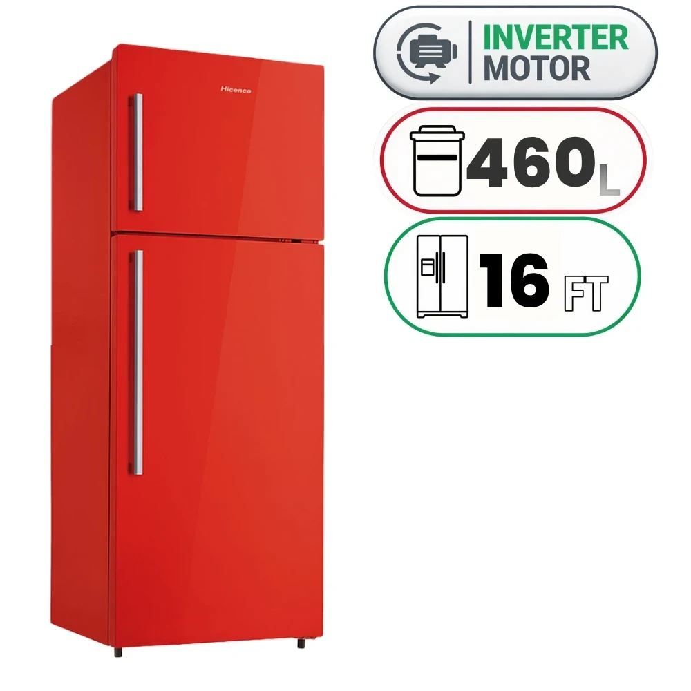 Hisense RT520D4AGR Refrigerator - 460 L - 16 Ft - Inverter - Red