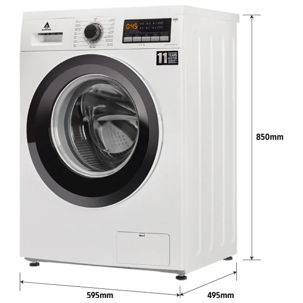 Alhafidh WMHA-7014WFL10 - 7Kg - 1400RPM - Front Loading Washing Machine - White + Midea SC861 - Handheld Vacuum Cleaner - White