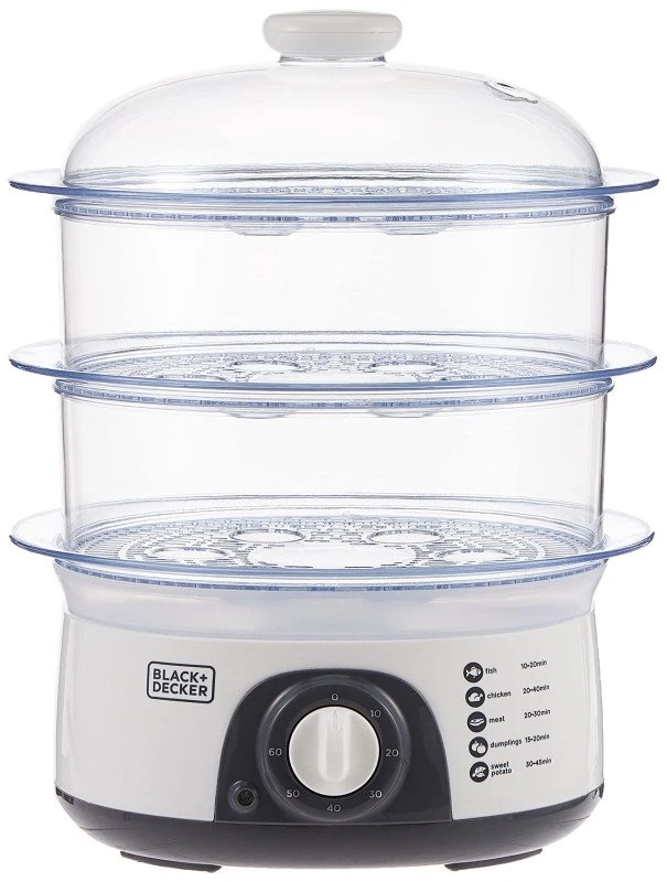 Food Steamer Black&Decker 10L 775W 3 Detachable Layer Timer