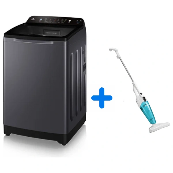 Alhafidh 15TL61 - 15Kg - Top Loading Washing Machine - Silver + Midea SC861 - Handheld Vacuum Cleaner - White