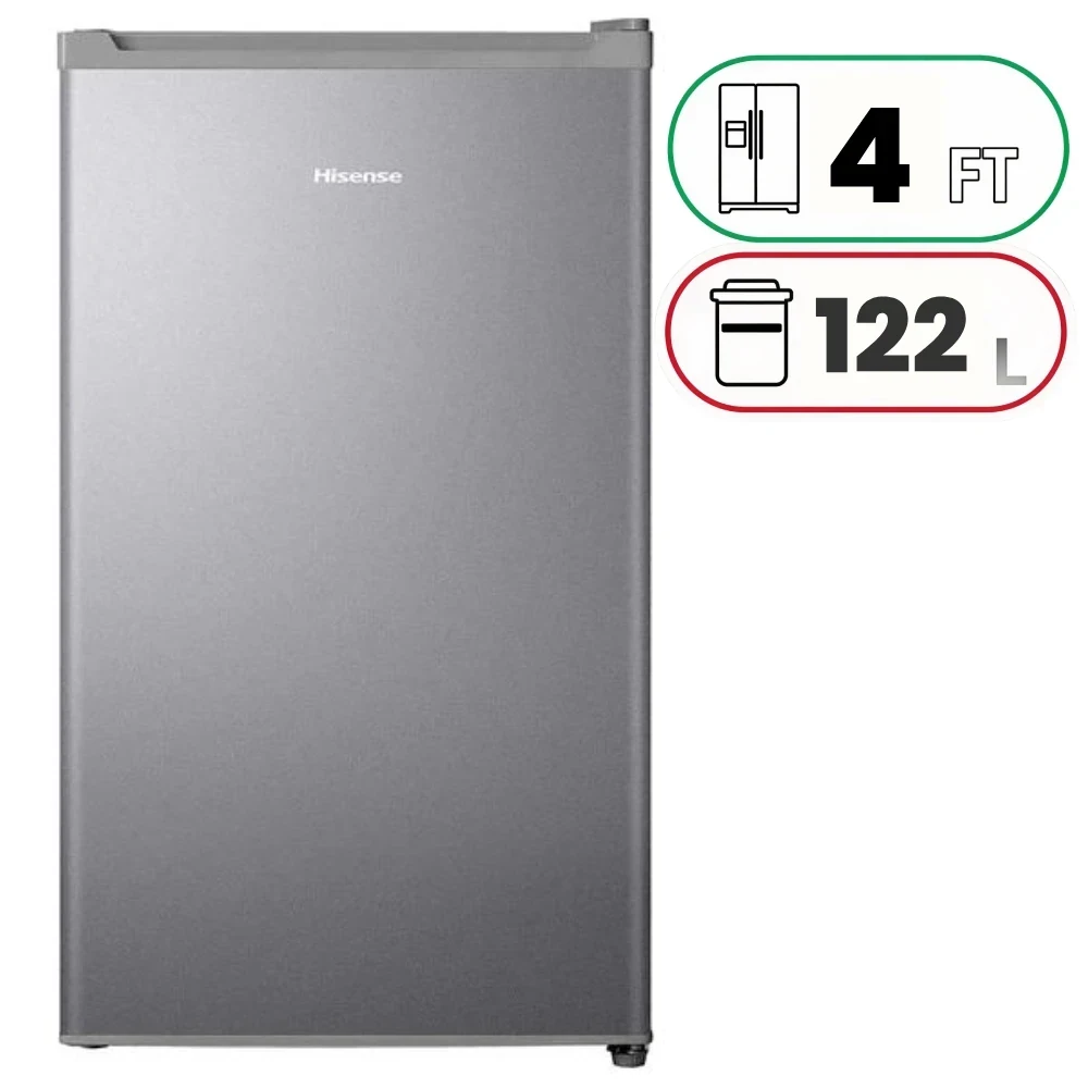 Hisense RR122DA Single Door Refrigerator - 122 L - 4.4 Ft - Silver