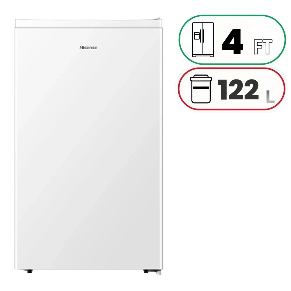 Hisense RR122D4AWU Single Door Refrigerator - 122 L - 4.4 Ft - White