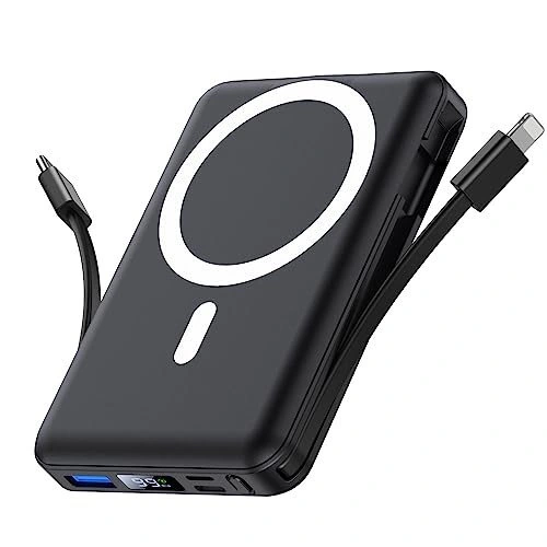 10000mAh MagSafe CL wireless power bank with magnetic charging (Black).