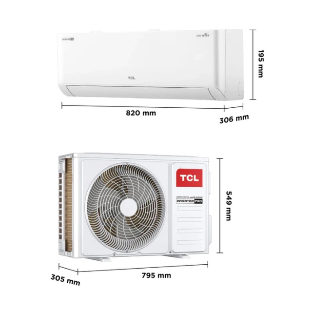 Split  Inverter AC TCL 1TON 12000BTU