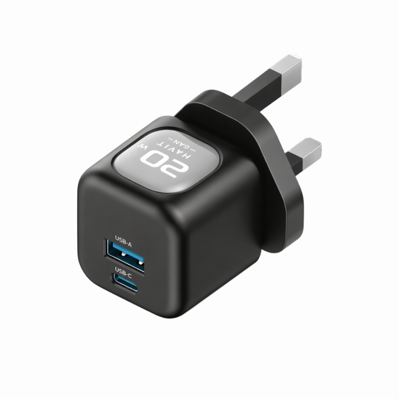 Dual Port Fast Charger Havit USB-A + Type-C UC220