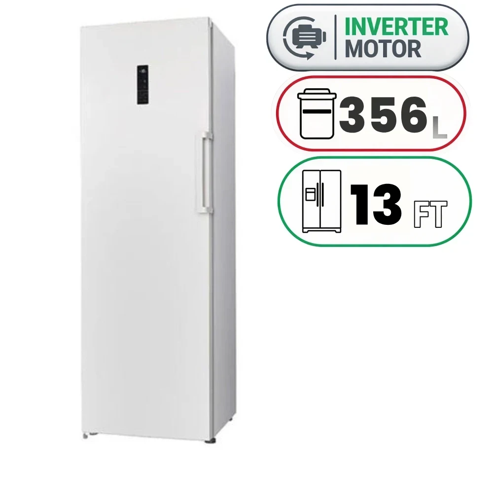 Hisense FV356N4ASU Standing Freezer - 356 L - 12.7 FT - Inverter - White