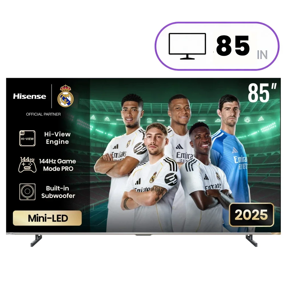 Hisense 85U7Q Television - 85 Inch - 4K Ultra HD - Mini-LED - Black