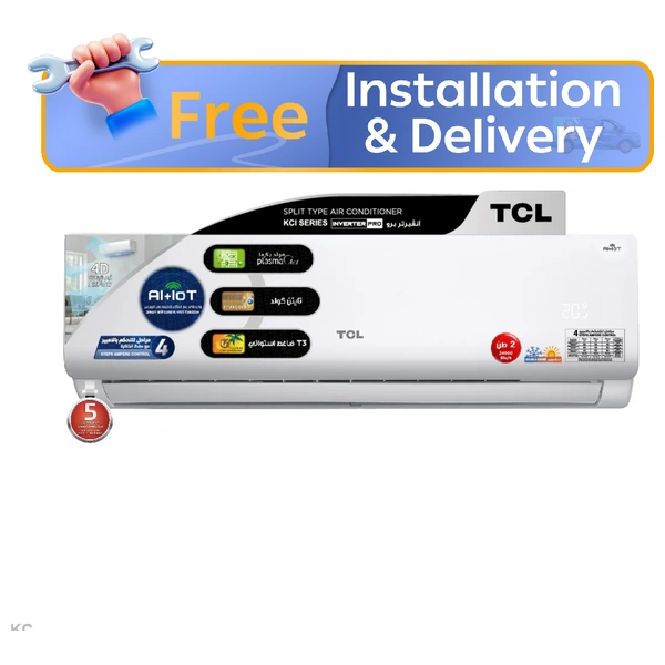 TCL TAC-24CHSA/KCI - 2 Ton - Wall Mounted Split - White - Inverter + AMP Control - Free Installation
