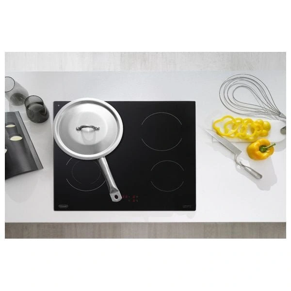  Delonghi PIN61TC - 4 Burners - Electric Cooker - Black Glass 