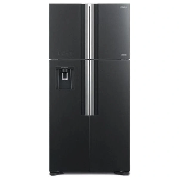 Hitachi RW760PUQ7-GGR - 25ft - French Door Refrigerator - Glass Black