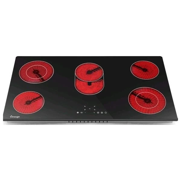  Orange ID90BSS1 - Built-in Electric Cooker - 5 Burners - Black Glass 