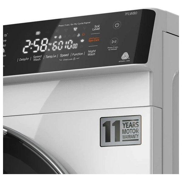 Alhafidh 7FLW80 - 7Kg - 1400RPM - Front Loading Washing Machine - White