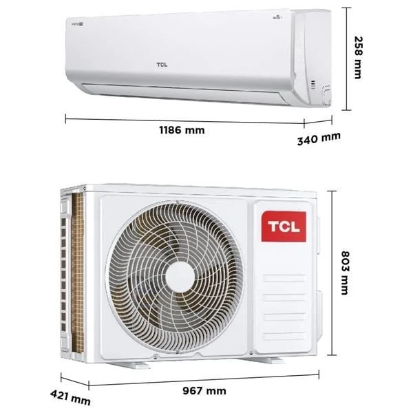 TCL TAC-36CHSA/KS - 3 Ton - Wall Mounted Split - White - Inverter - Amp Control