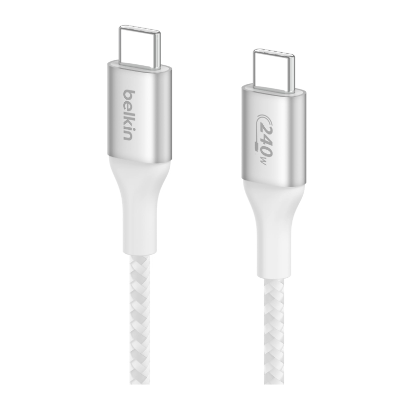 BoostCharge Belkin USB-C to USB-C Braided Cable 240W PD, 48V/5A, 1M