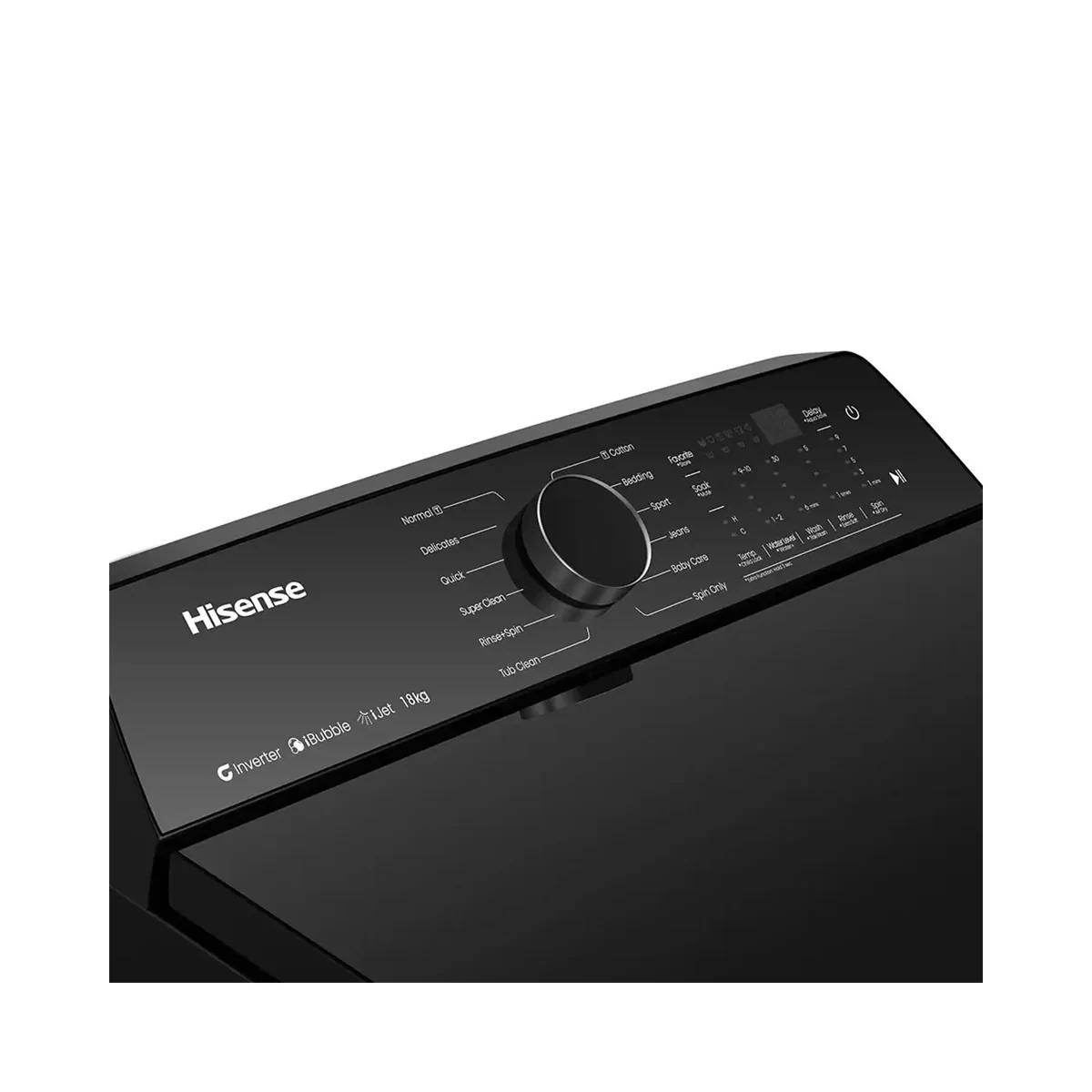 Hisense WT5I1823DB Top Load Washing Machine - 18 kg - Inverter - Black