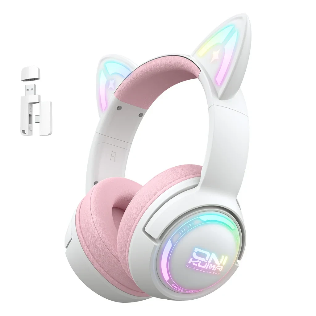 Gaming Headset ONIKUMA Wireless White pink GT838