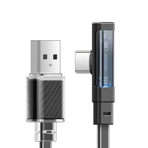 . MC Digital Display UCB-C to USB-C 60W Data Cable 1.2m (Real-time monitoring of battery level)