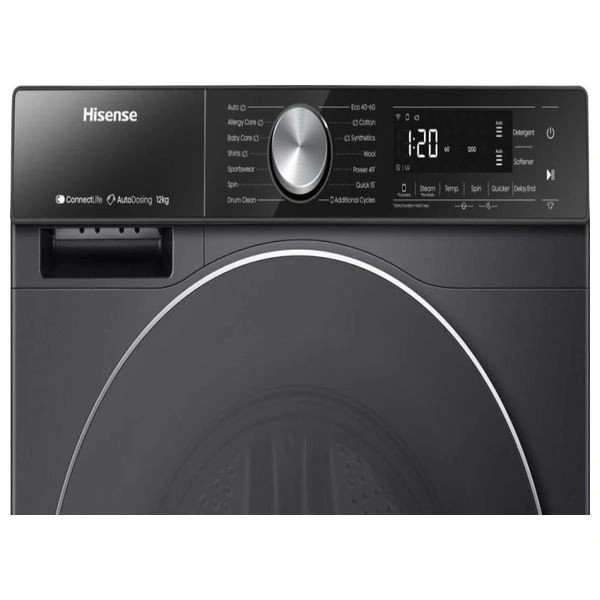 Hisense WD5S1245BB - 12/8Kg - 1400RPM - Front Loading Washing Machine & Dryer - Black