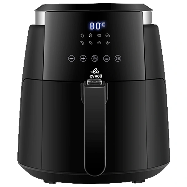  ايفولي قلاية هوائية - 1500 واط - 4 لتر - 8 برامج - EVKA-AF4008D - أسود 