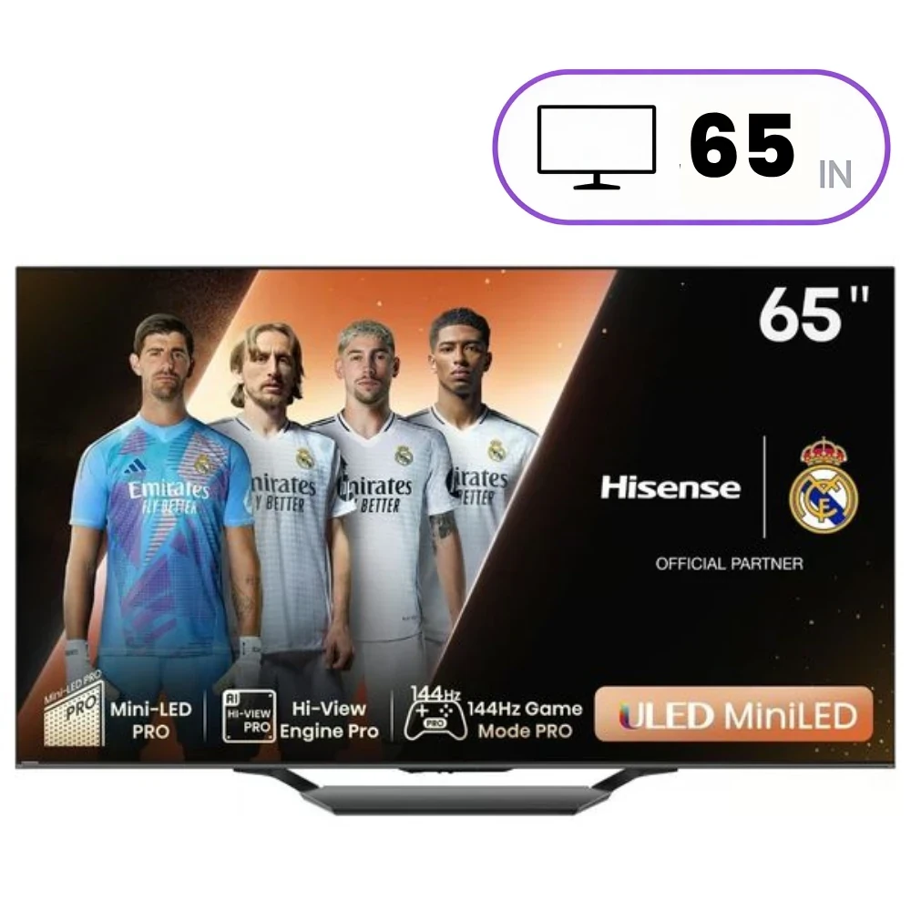 Hisense 65U7N Television - 65 Inch - 4K Ultra HD - Mini-LED - Black