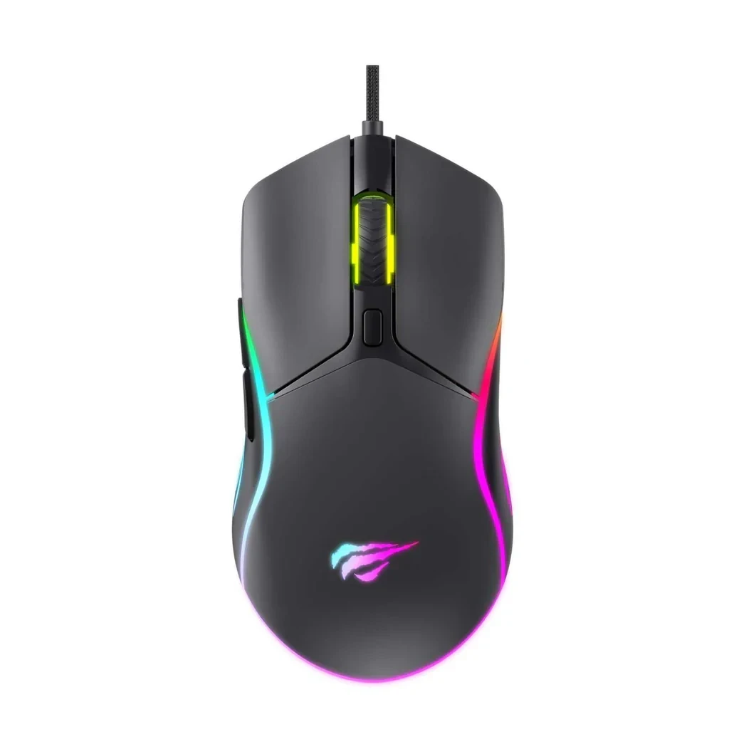 MS1029 Gaming Mouse Havit RGB backlit programmable gaming mouse.