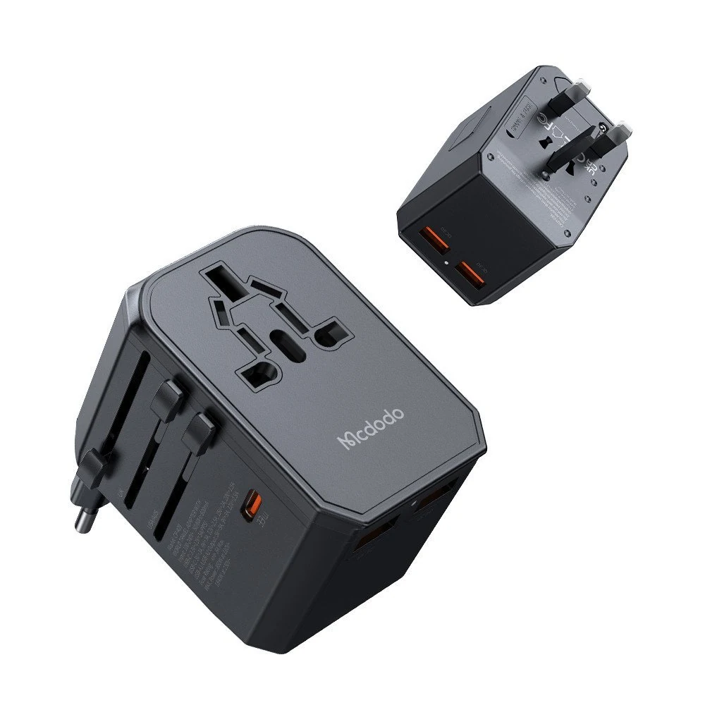 MC 33W 1C+2A+1AC Universal Travel Adapter Black