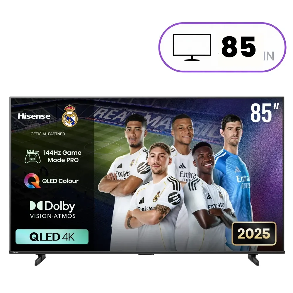 Hisense 85Q7Q Television - 85 Inch - 4K Ultra HD - Smart VIDAA OS TV - QLED - Black