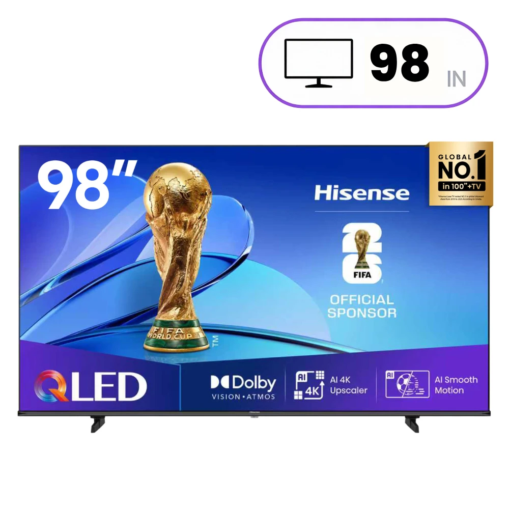 TV Hisense - 98 Inch - 4K Ultra HD - 144 Hz - Smart VIDAA TV - QLED - 98Q6Q