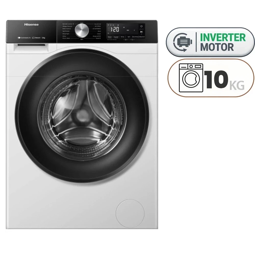 غسالة Hisense WF3S1043BT - 10.5 كجم - إنفرتر - أبيض