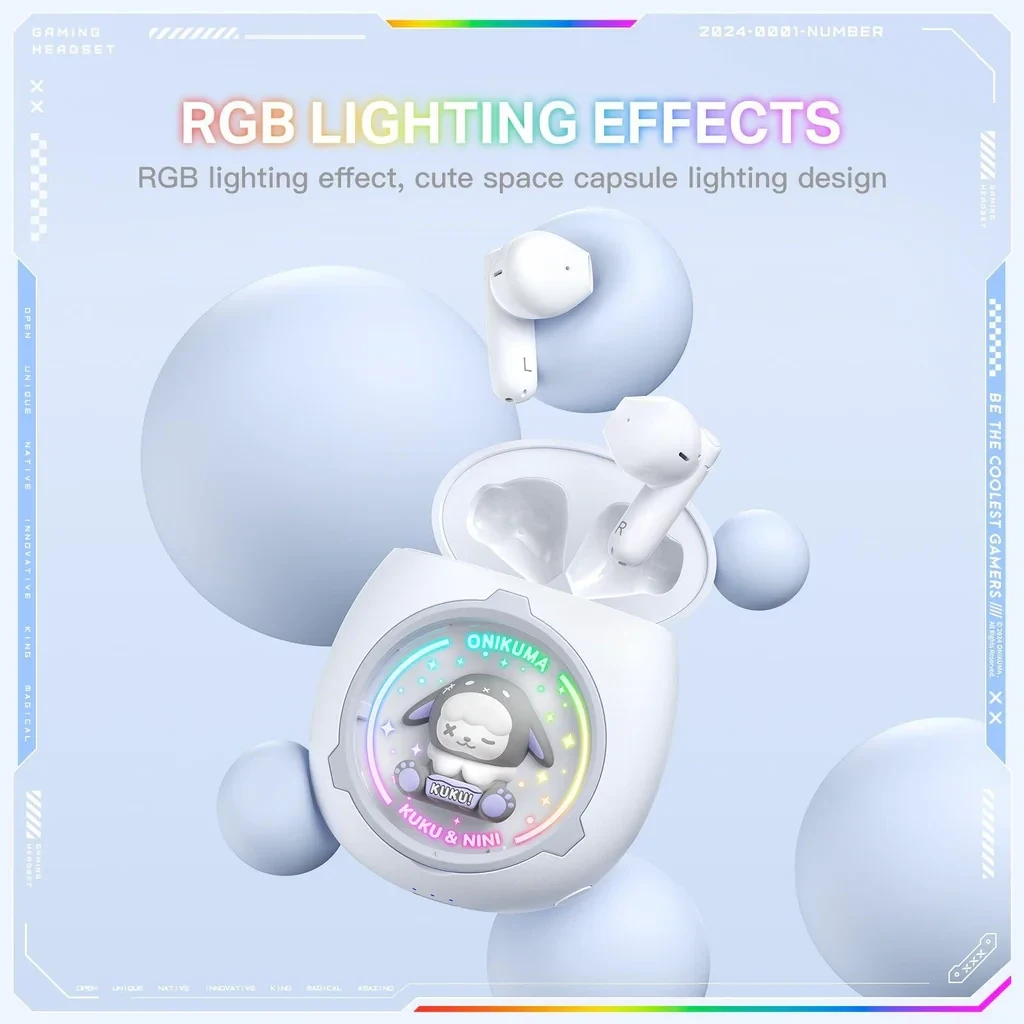 سماعات أذن اونيكوما لاسلكية RGB قابلة للتخصيص T302