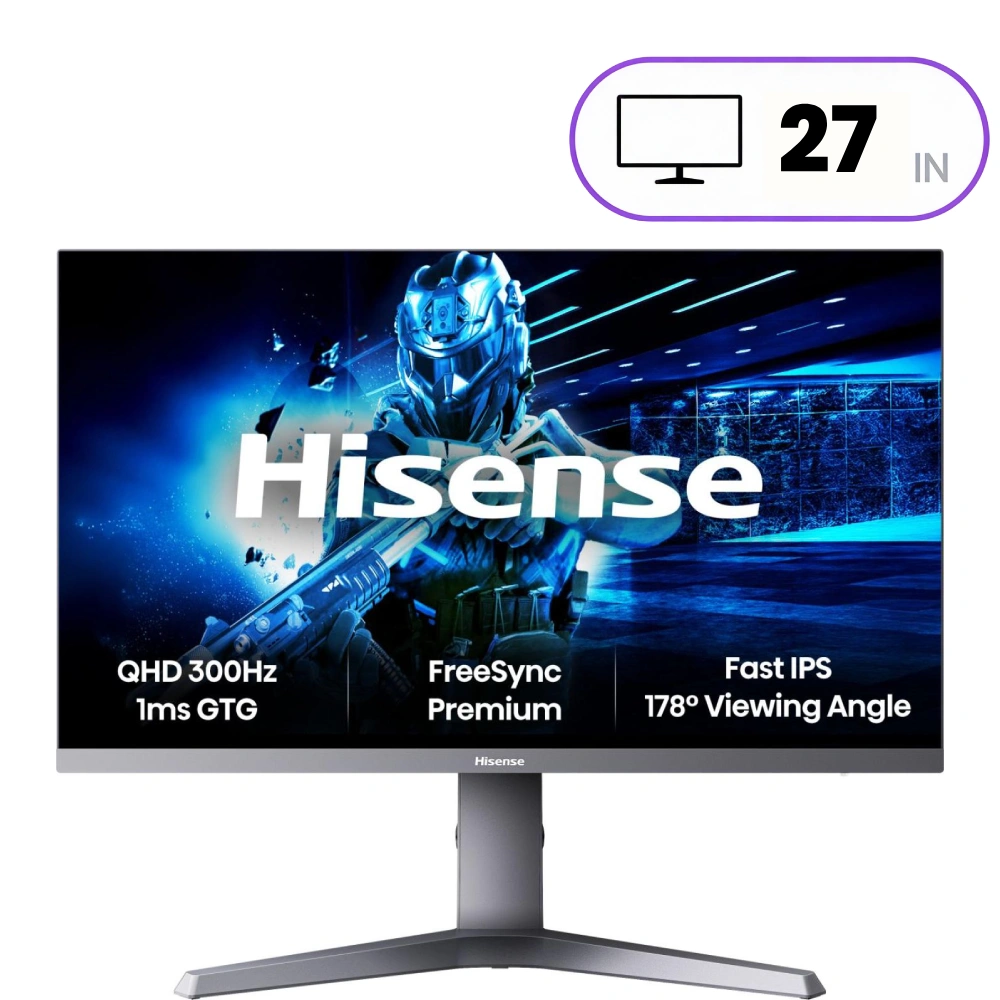 Gaming Monitor Hisense 27G6Q  - 27 Inch - 2K QHD - IPS Panel - 300Hz - 27G6Q 