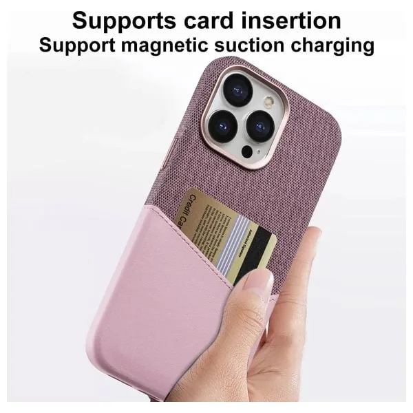  حافظة موبايل فاشن كيس لجهاز ايفون 15 برو ماكس - وردي 