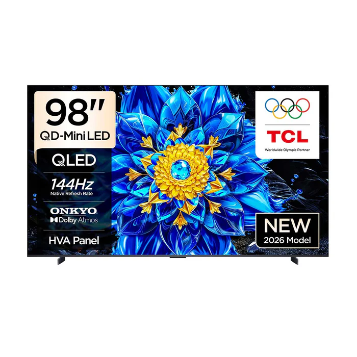 تلفاز تي سي ال حجم 98 إنش 144 هرتز 98P8L - 4K QD-Mini LED (حجز مسبق)