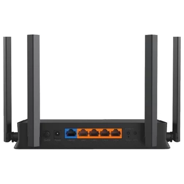  راوتر تي بي لينك Archer BE220 BE3600 - Wi-Fi 7 ثنائي النطاق - سرعة 3.6 Gbps - يدعم MLO و 4K-QAM - 4 هوائيات - منفذ WAN 1Gb - متوافق مع EasyMesh - حماية HomeShield - اسود 