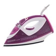 Steam Iron Black+Decker with Auto Shut-Off and Magenta Ceramic 2400W