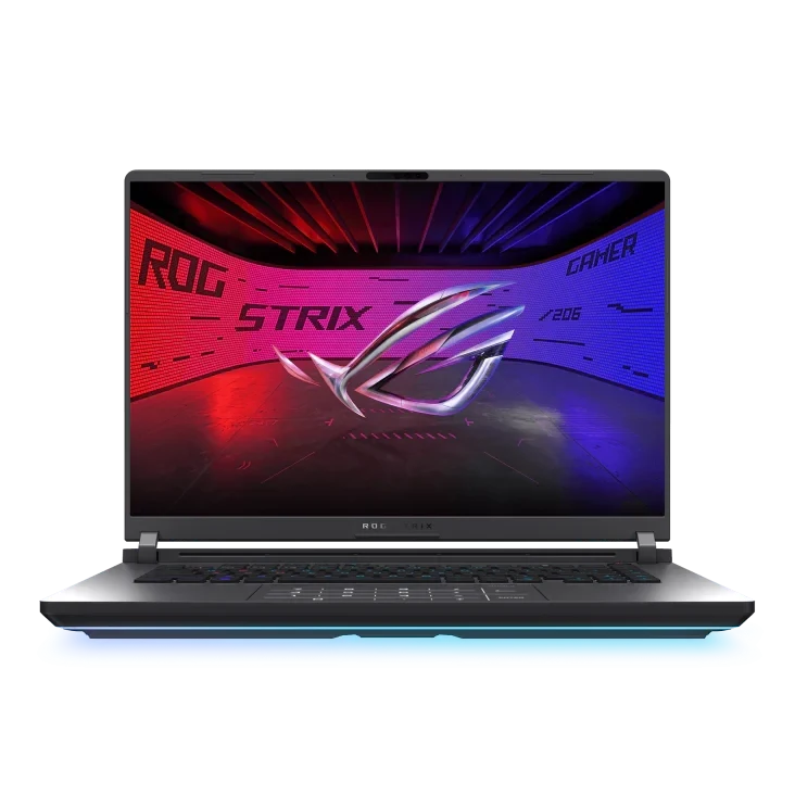 أسوس ROG ستريكس G16 (2025) موديل G615JPR-RV102 - شاشة 16 بوصة FHD+ بتردد 165 هرتز - معالج Intel Core i7-14650HX - ذاكرة RAM بسعة 16 جيجابايت - سعة تخزين 512 جيجابايت SSD - بطاقة رسومات NVIDIA RTX 5070