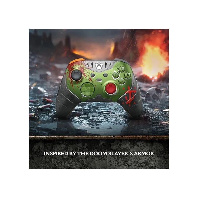 يد تحكم Xbox Series X|S – إصدار DOOM: The Dark Ages (لون أخضر محدود)