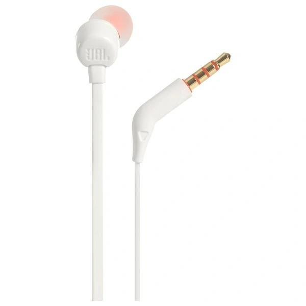JBL Tune 110 -  In Ear Wired Headphone - White