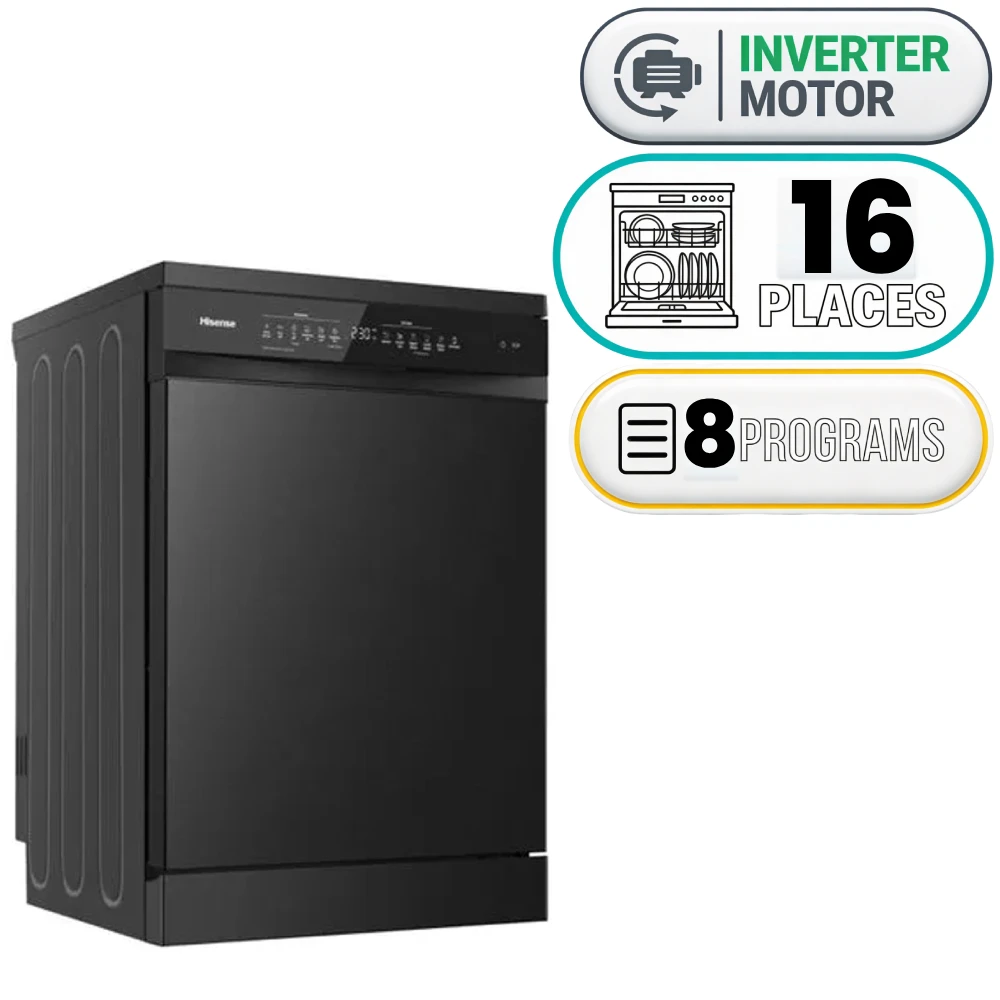  Dishwasher Hisense - 16 Places - 8 Programs - Inverter - HS673C91XME