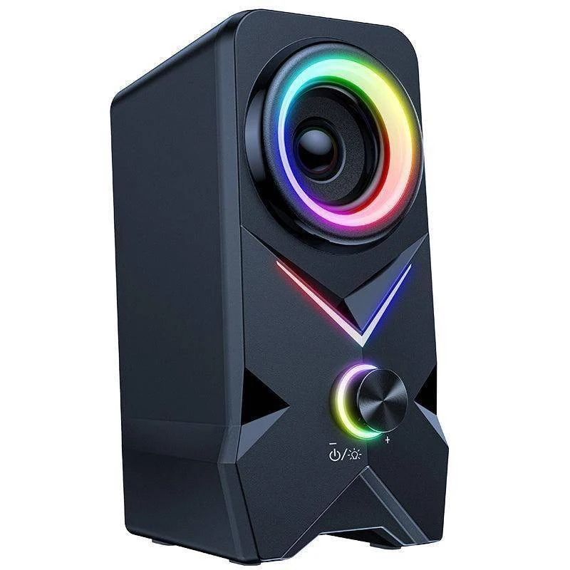 سبيكر اونيكوما سلكي USB و3.5مم بإضاءة RGB L2