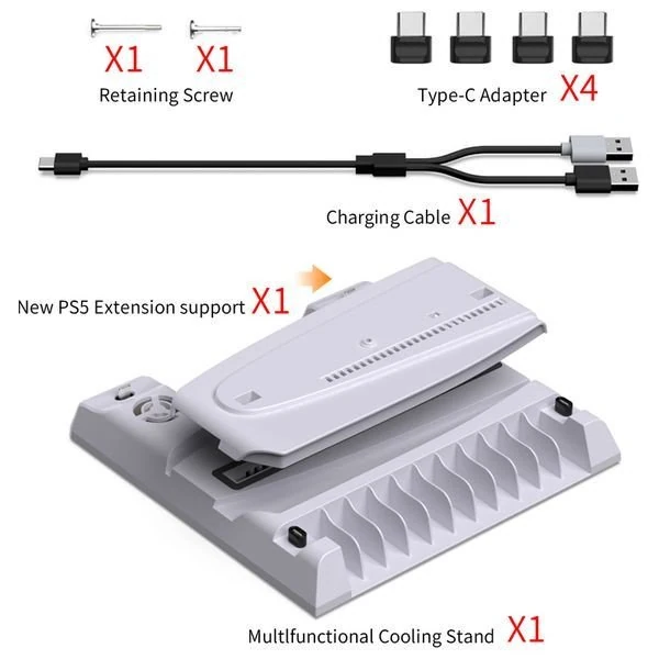 Dobe TP5-3537 Multlfunctiona Cooling Stand - White