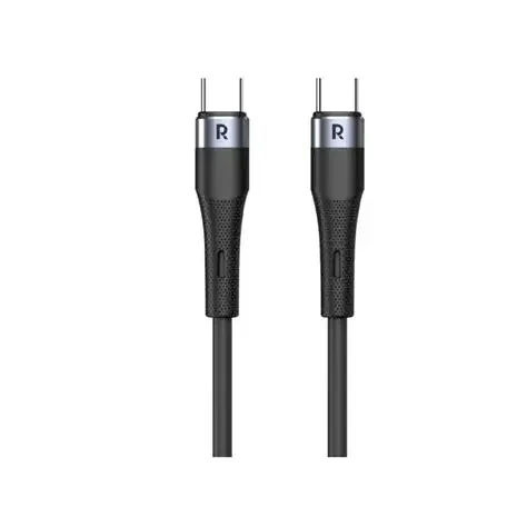 كابل سيليكون USB-C إلى USB-C للشحن والمزامنة قدرة 60 واط طول 1 متر