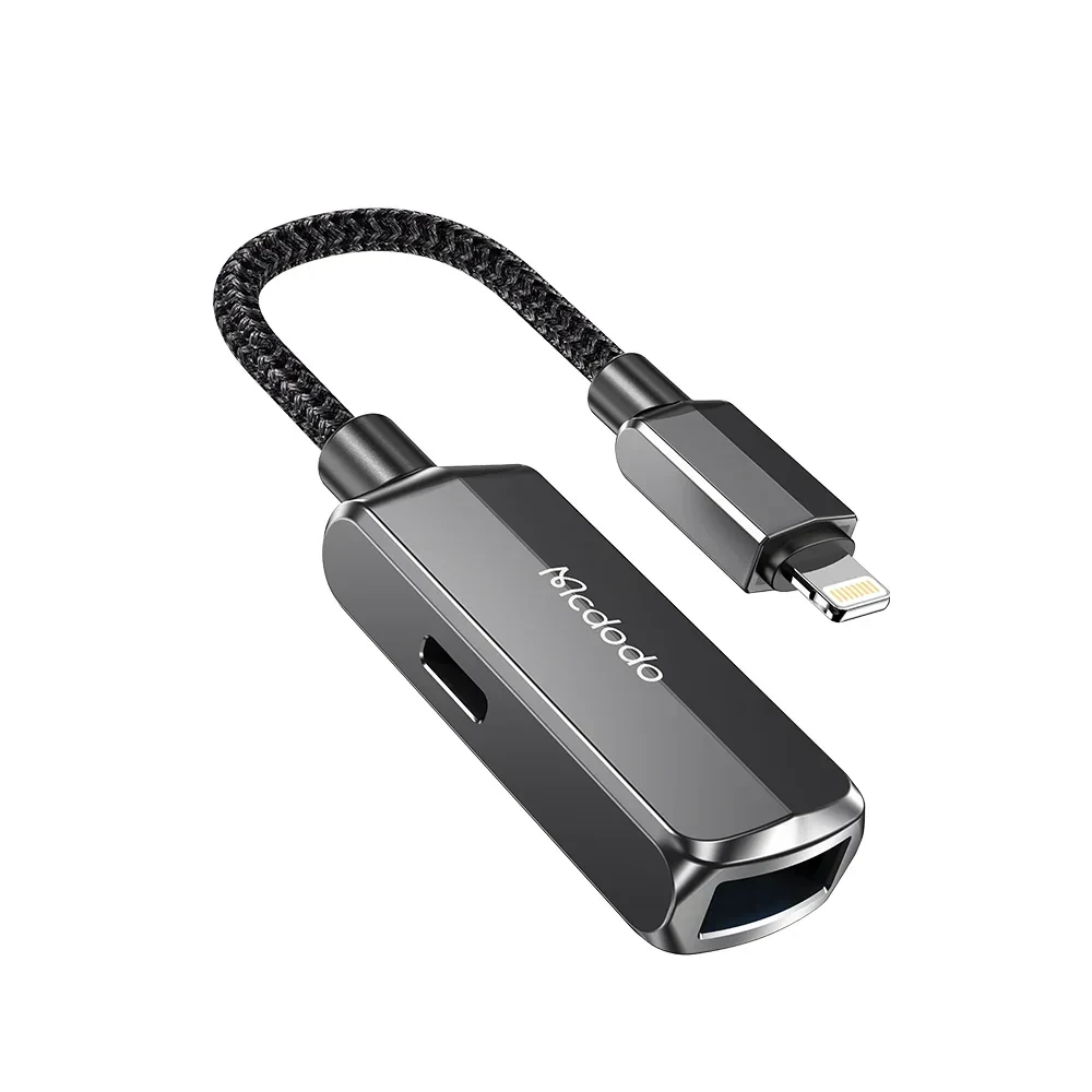 MC 2 in 1 Convertor LTG to USB-A 3.0 + LTG Dark Grey