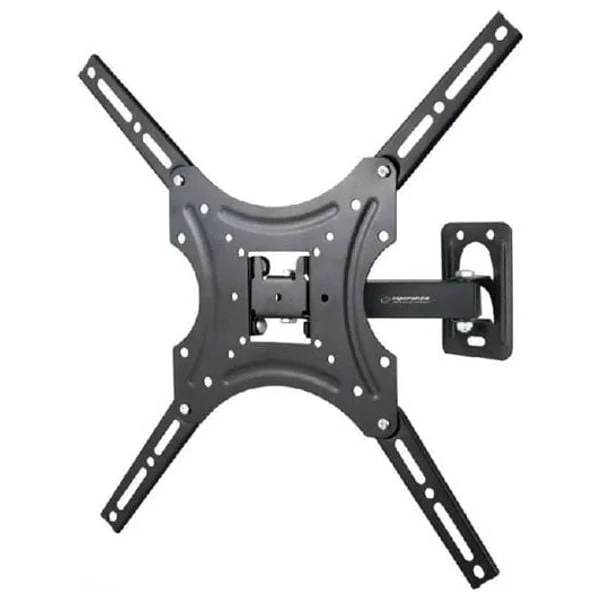  Hausberg HB H07R - Motion Metal TV Wall Mount - Up to 14 to 55 Inch - Tilt & Swivel - Black 
