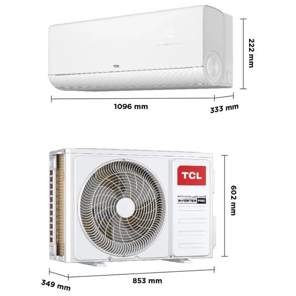 TCL TAC-18CHSD/MAX - 1.5 Ton - Wall Mounted Split - Inverter - 6 steps Ampere control - White  + TCL TY-LWYR83B - Water Dispenser With Refrigerator - Black