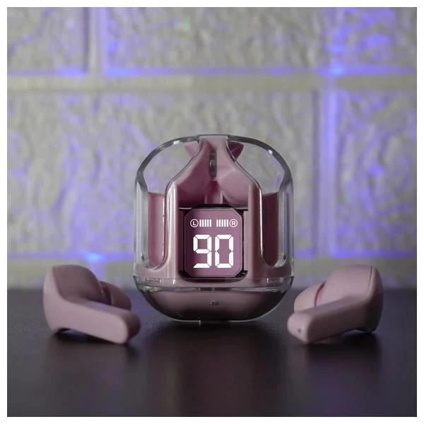  سماعة بلوتوث داخل الاذن دي تي نمبر ون - Air31 - بلوتوث 5.3 - بطارية تعمل من 20 الى 28 ساعة مع الحافظة - وردي 