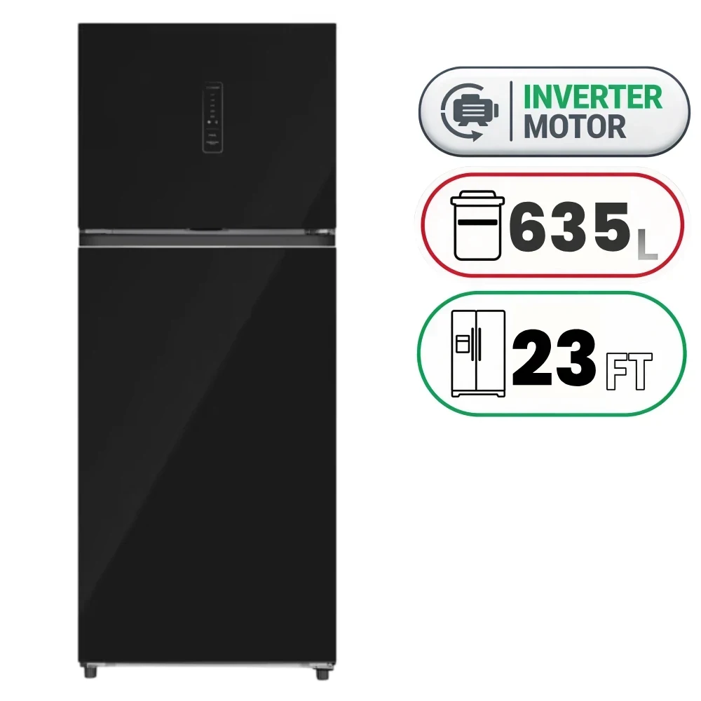 Hisense RT3N635NBG Top Mount Refrigerator - 635 L - 23 Ft - Inverter - Black