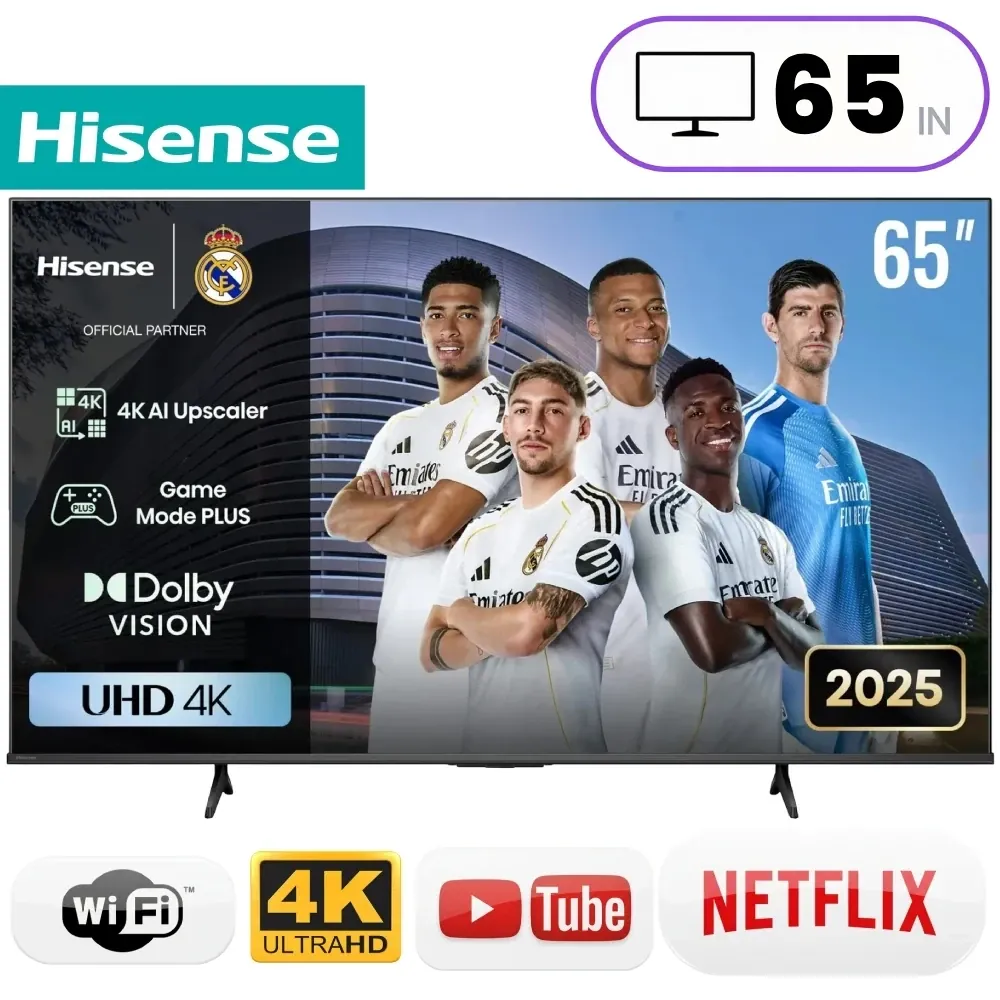 Hisense 65A61Q Television - 65 Inch - 4K Ultra HD - Smart TV - VA panel - Black